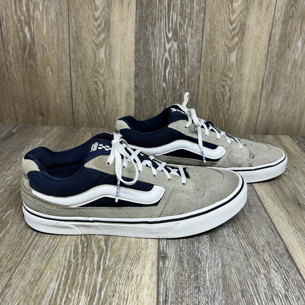 Vans Caldrone 500714 Mens US Size 10 Suede Grey Blue White Skate Sneaker Shoes
